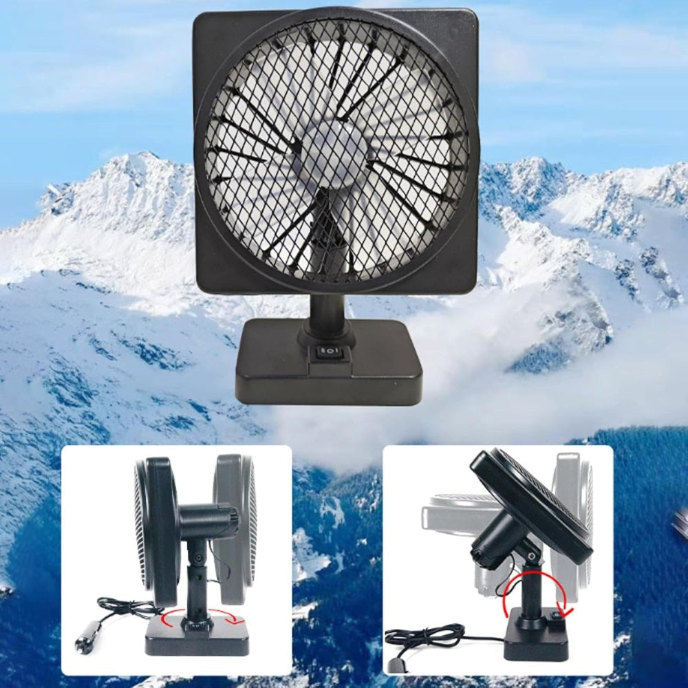 Box Fan Car Cooling Accessory Adjustable Angle Design - Image 2