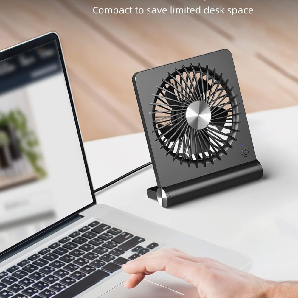 Box Fan Table Fan USB Compact Desktop Cooling 3 Speed Fan - Image 2