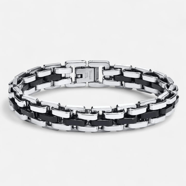 Celzoir | Bracelet Classy Homme à Maillons en Acier Inoxydable – Design Épuré et Finition Poli
