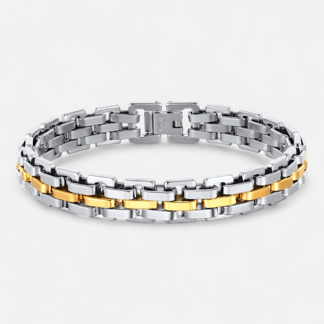 Celzoir | Bracelet Classy Homme à Maillons en Acier Inoxydable – Design Épuré et Finition Poli