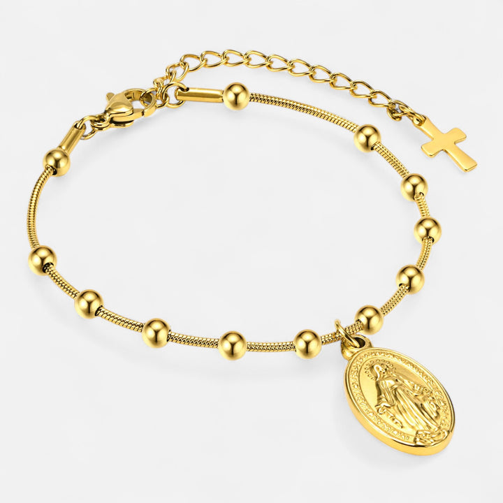 Celzoir | Bracelet Femme Acier Doré Croix Héritage