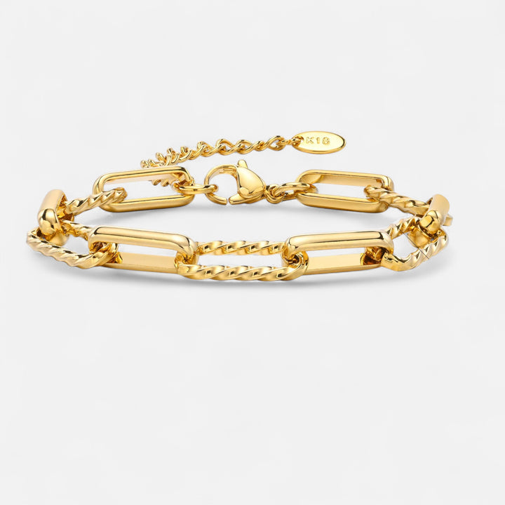 Celzoir | Women's Bracelet with Gold Rectangle Chain
