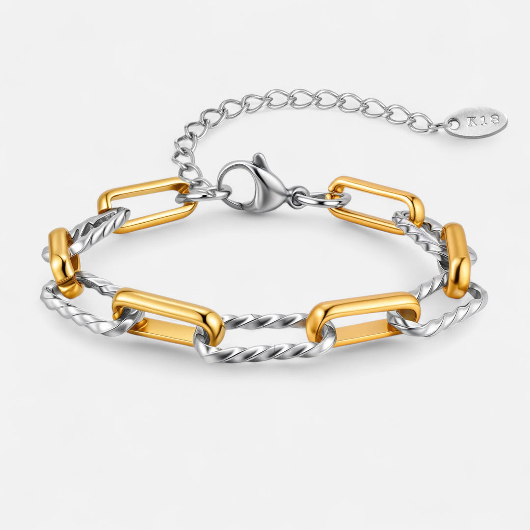 Celzoir | Women's Bracelet with Gold Rectangle Chain