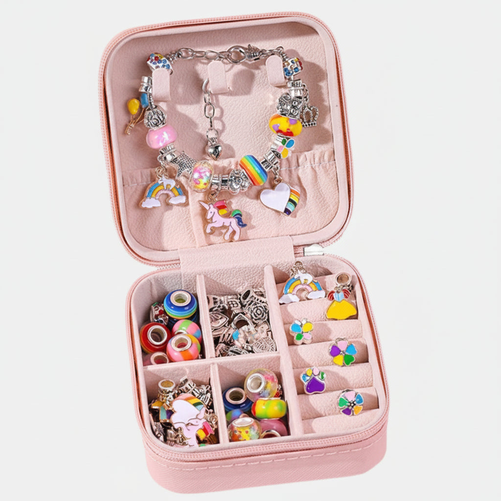 Kit Gioielli Bambina Braccialetti Perline Ciondoli