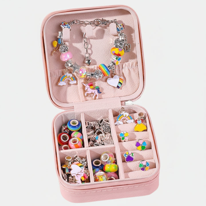 Kit Gioielli Bambina Braccialetti Perline Ciondoli