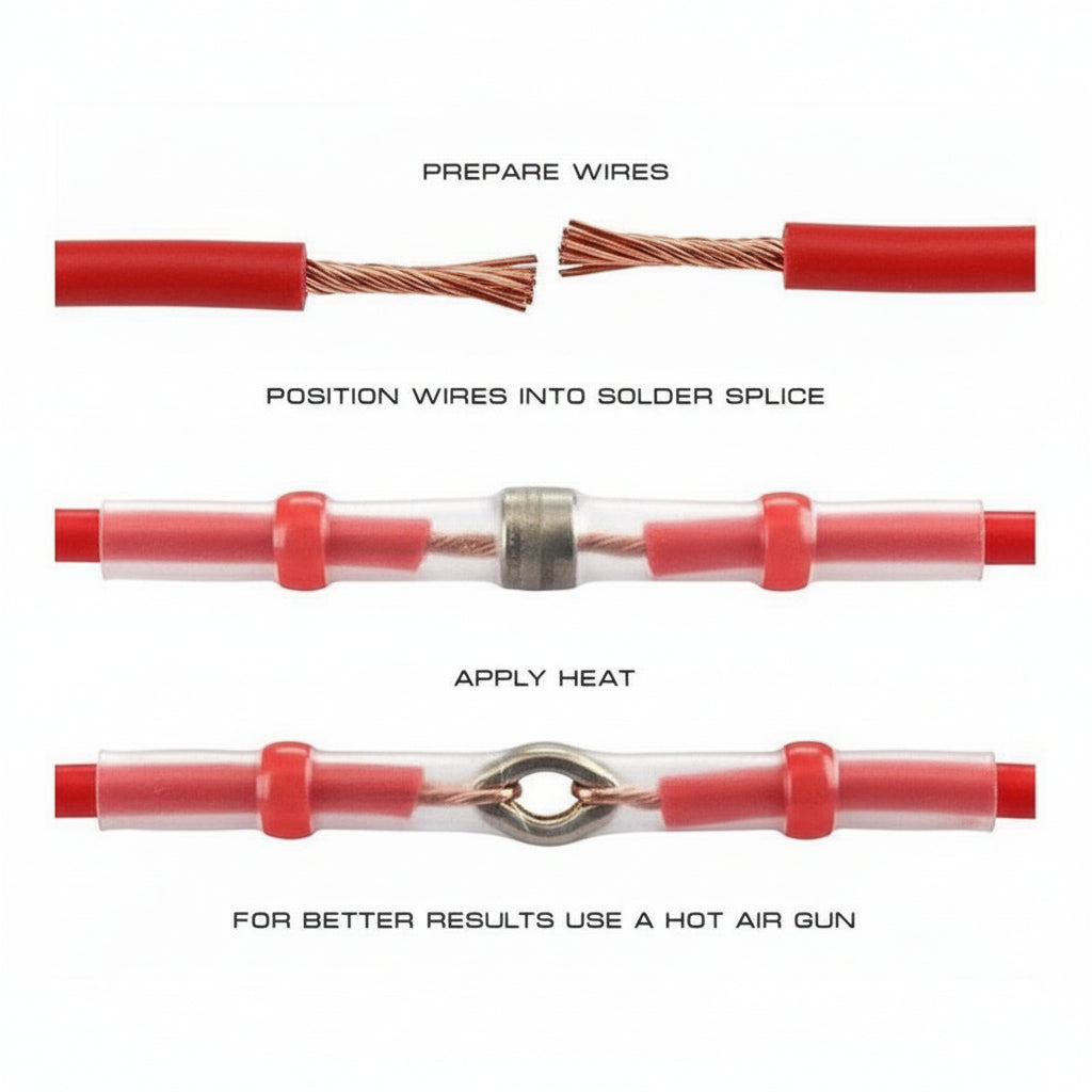 Heat Shrink Wire Connectors Waterproof Solder Seal Electrical Kit