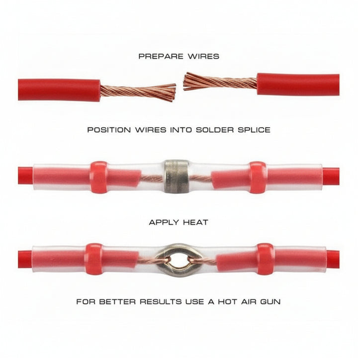 Heat Shrink Wire Connectors Waterproof Solder Seal Electrical Kit