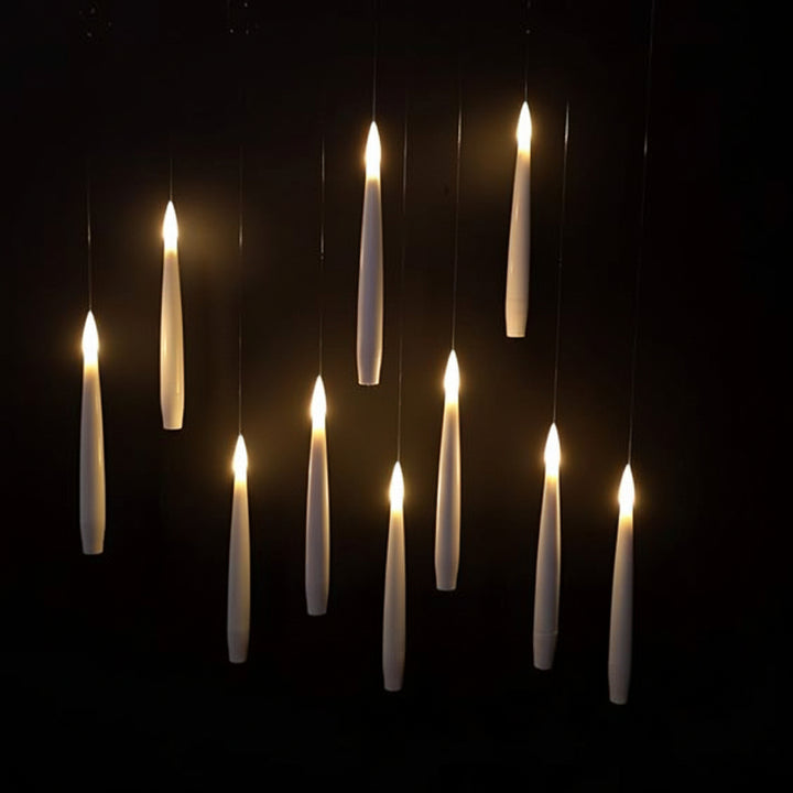 LED Candles Floating Hanging Flameless Warm Light Decor Set