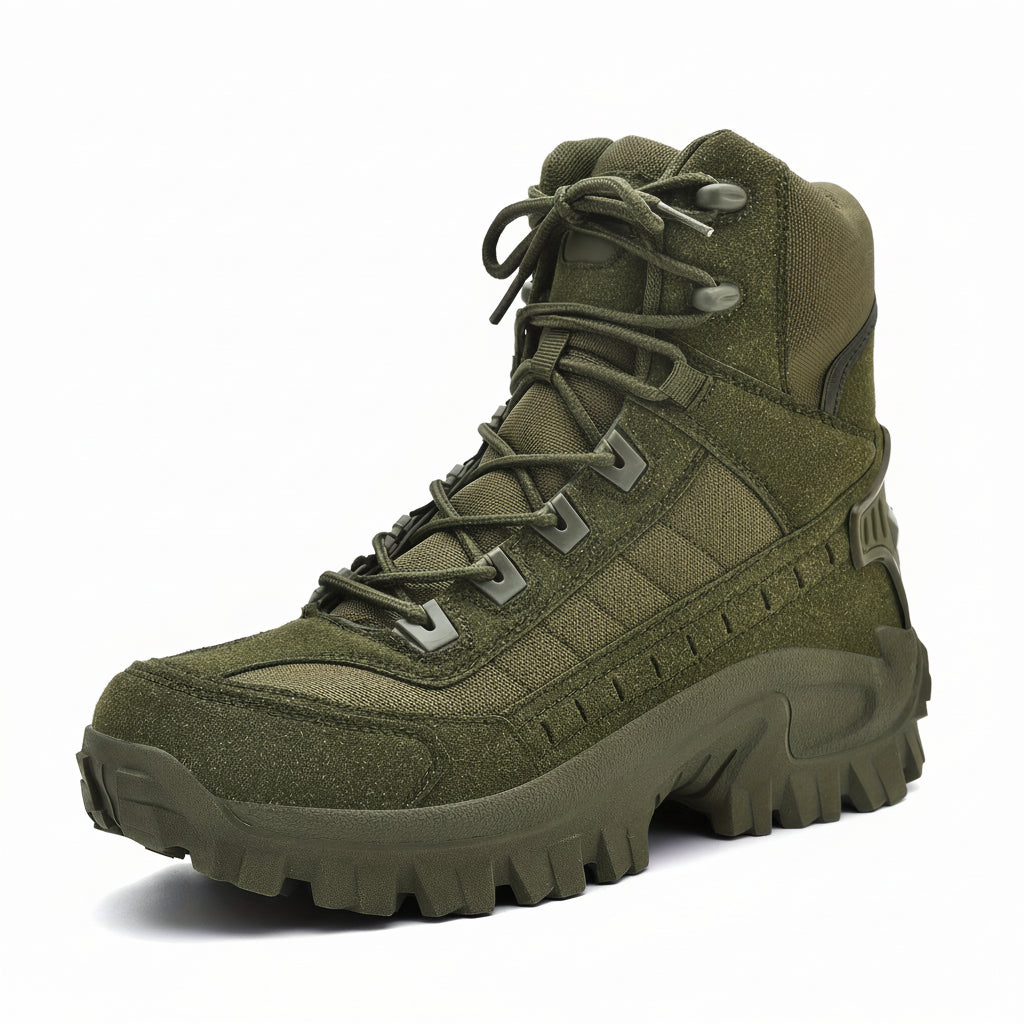 Mens Hiking Boots Round Toe Durable TPR Sole