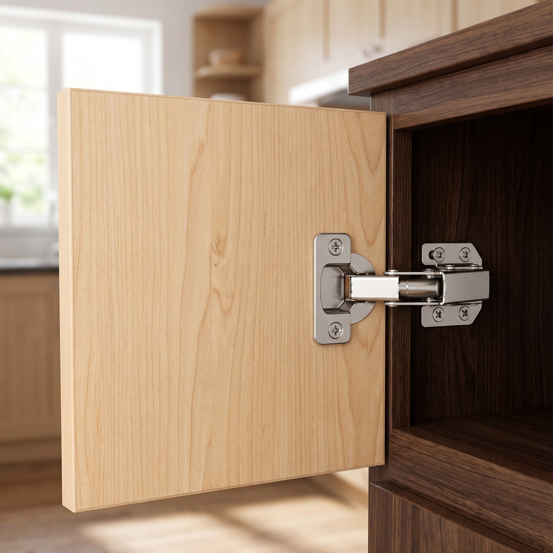 Cabinet Hinges Kitchen Angled Corner Stainless Steel Silver Door Hardware - hero