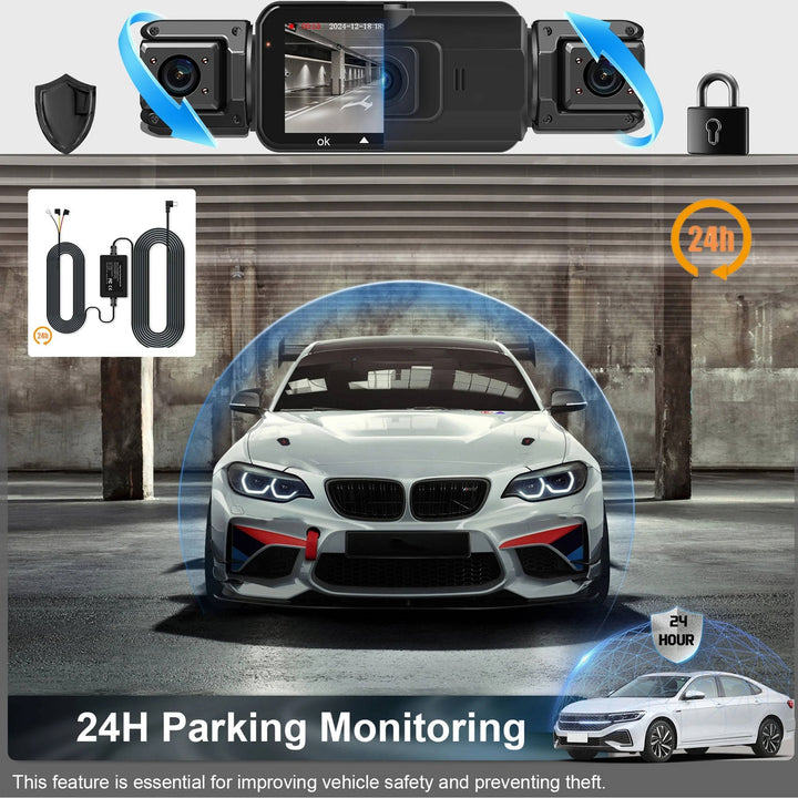 Car Dash Cam System 1080p Quad Camera With Night Vision And Parking Monitoring - Image 13