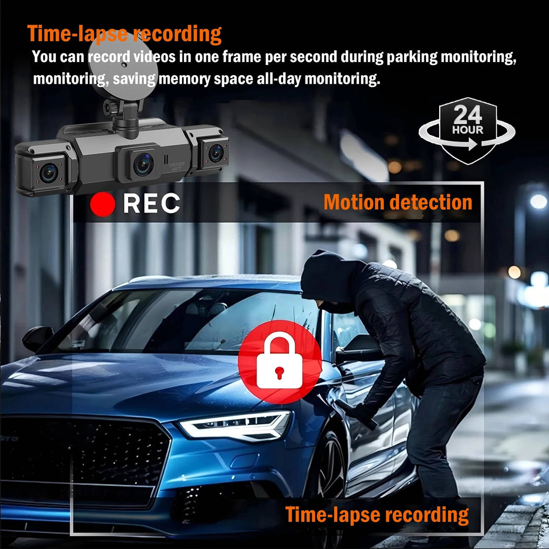Car Dash Cam System 1080p Quad Camera With Night Vision And Parking Monitoring - Image 8