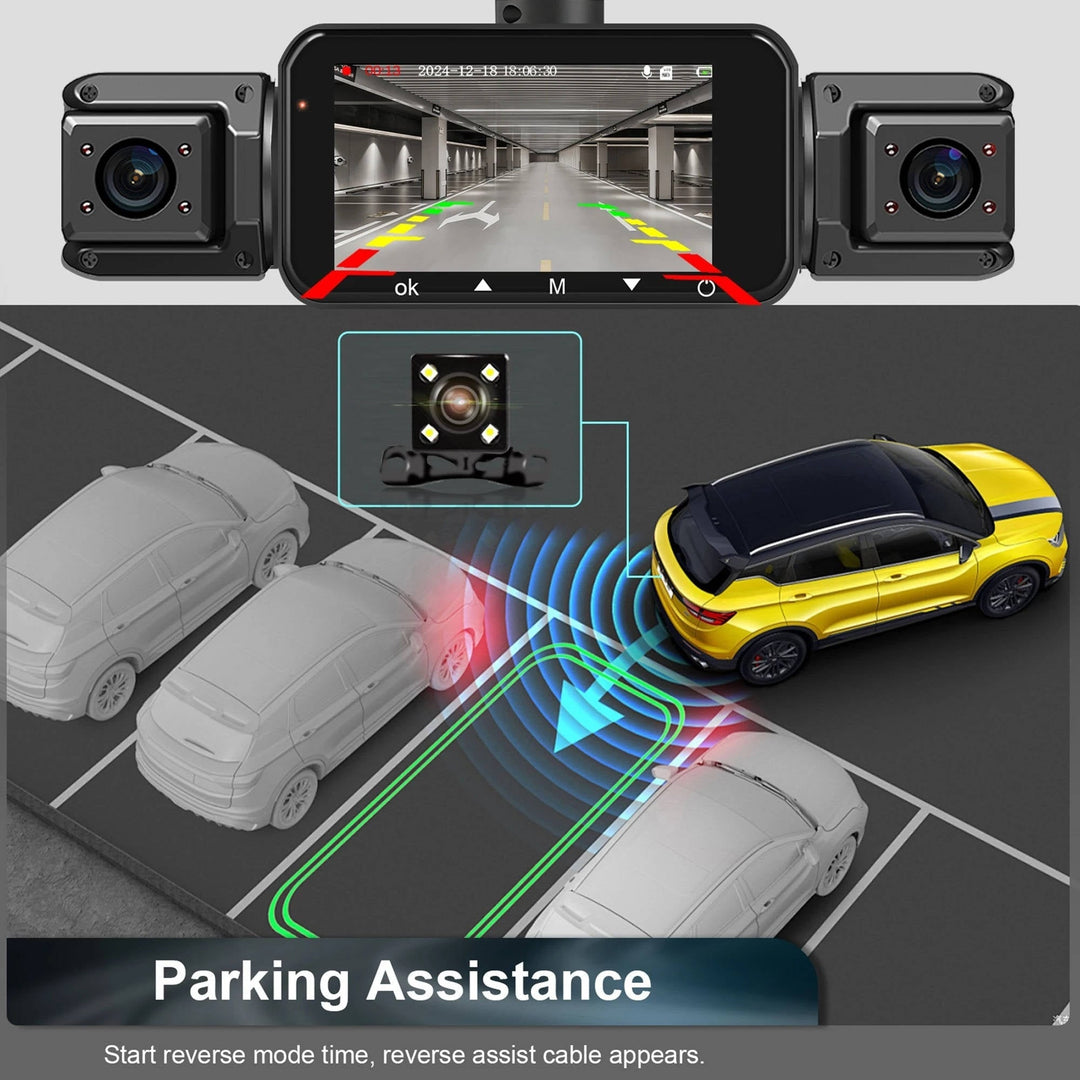 Car Dash Cam System 1080p Quad Camera With Night Vision And Parking Monitoring - Image 9