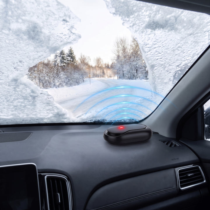 Car Defroster Device For Windshield Snow And Ice Prevention With Adhesive Dashboard Mount - Image 2