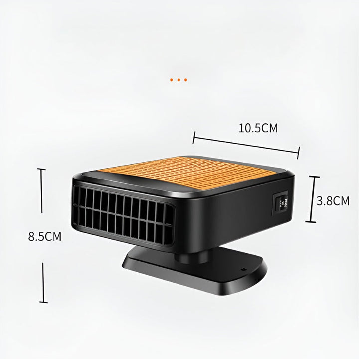 Car Defroster Portable Heater Windshield 12V With Swivel Base Black Orange Grille - Image 11