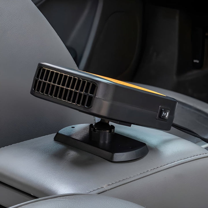 Car Defroster Portable Heater Windshield 12V With Swivel Base Black Orange Grille - Image 7