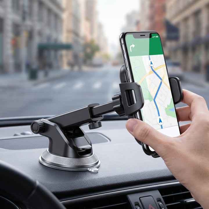 Car Phone Holder Suction Cup Dashboard Windshield Mount With Adjustable Arm For Smartphone - Image 6