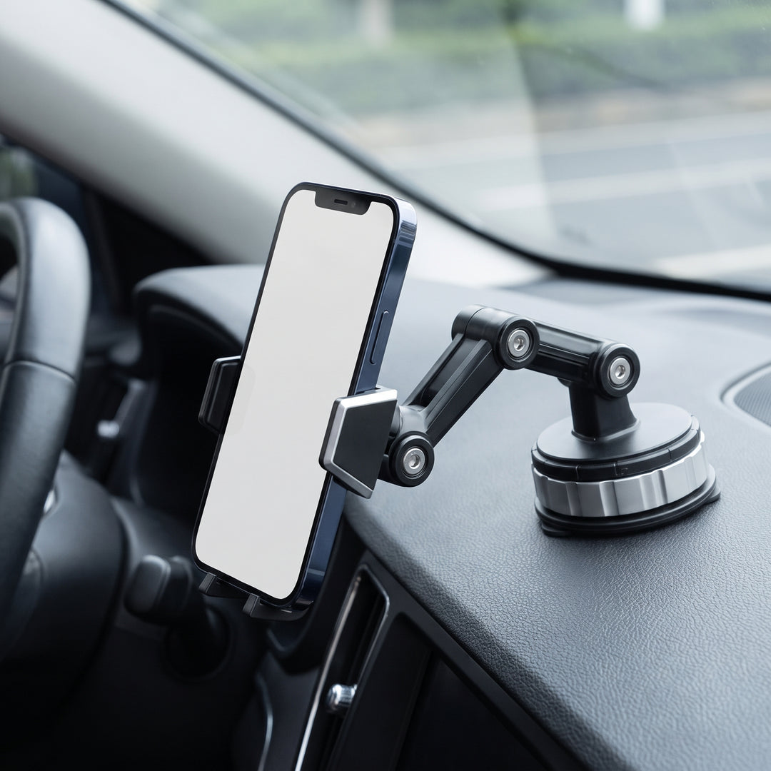 Car Phone Holder Suction Cup Dashboard Windshield Mount With Adjustable Arm For Smartphone - Image 7