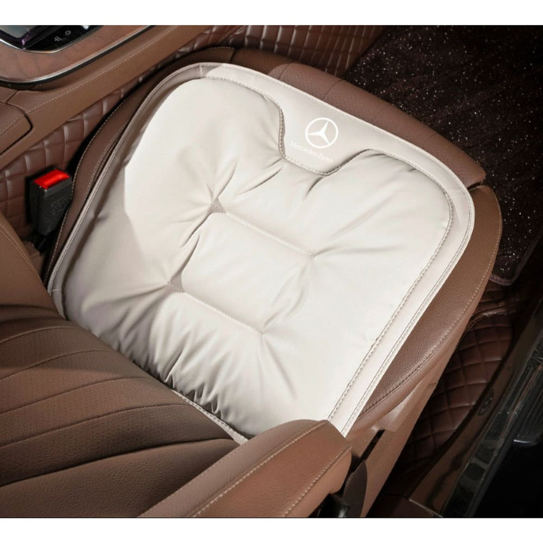 Car Seat Cushion Quilted Pad With Logo Trim Automotive Interior Accessory - Image 4