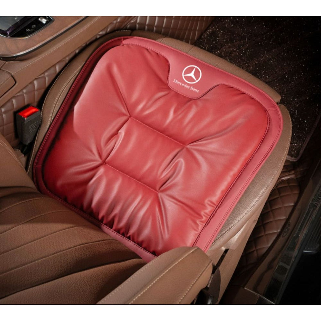 Car Seat Cushion Quilted Pad With Logo Trim Automotive Interior Accessory - Image 6