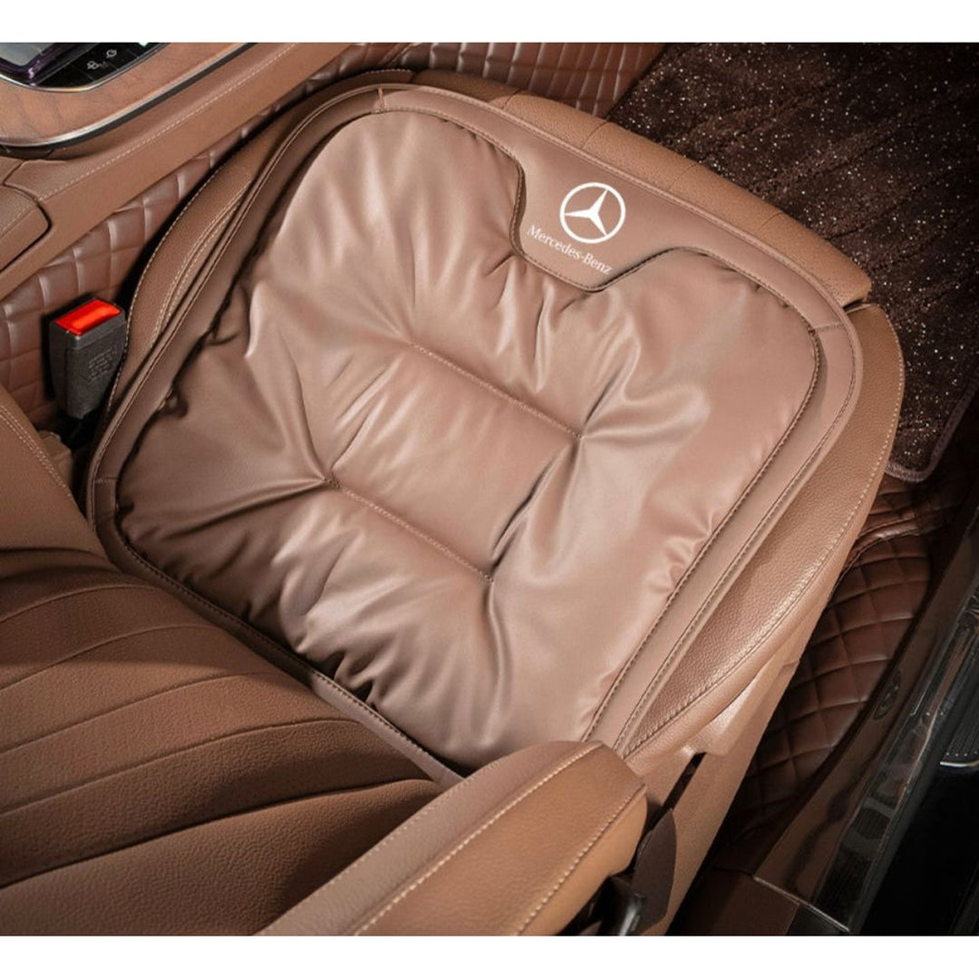 Car Seat Cushion Quilted Pad With Logo Trim Automotive Interior Accessory - Image 5