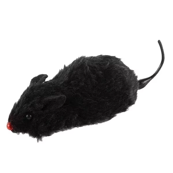 Cat Mouse Toy Wind Up Furry Brown Black Grey Pet Play Set Small Squeaky - Image 9