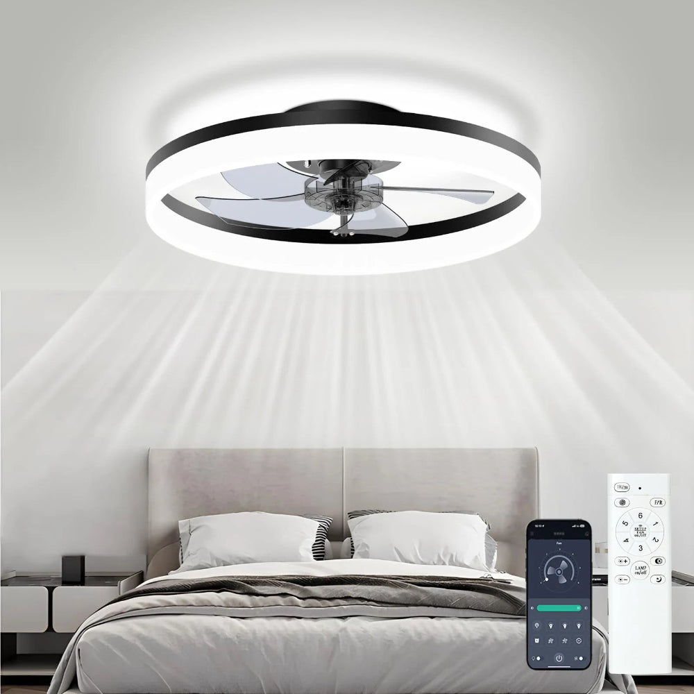 Ceiling Fan Cooling Remote Control LED Dimmable Led Light - Image 1
