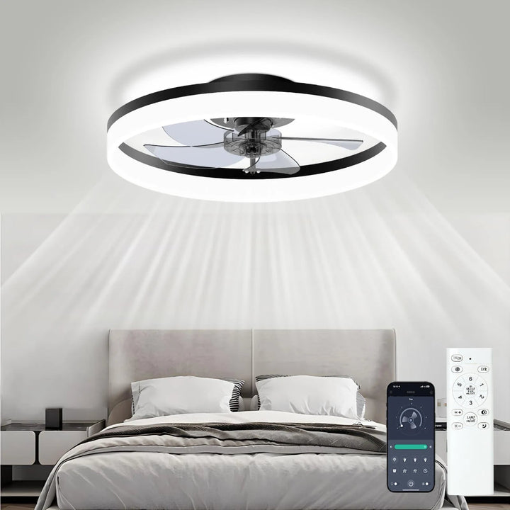 Ceiling Fan Cooling Remote Control LED Dimmable Led Light - Image 1