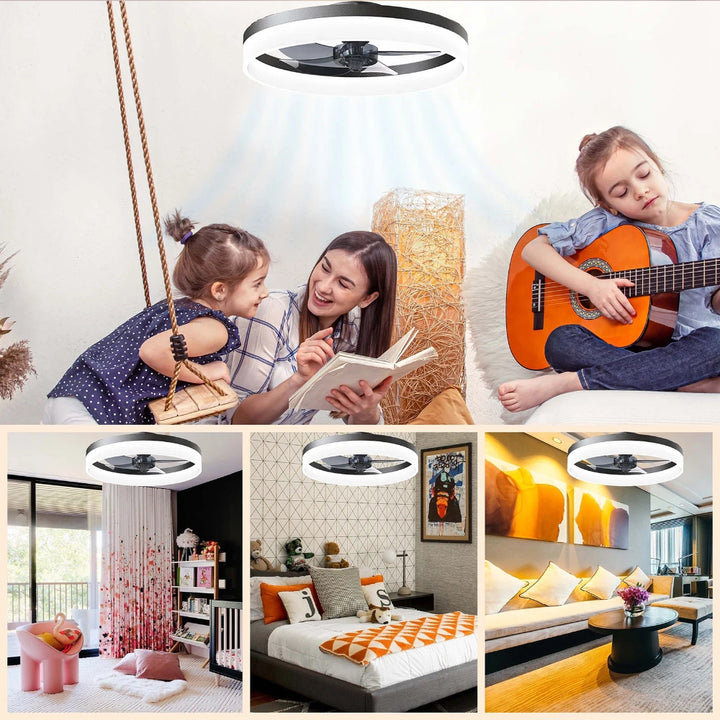 Ceiling Fan Cooling Remote Control LED Dimmable Led Light - Image 2