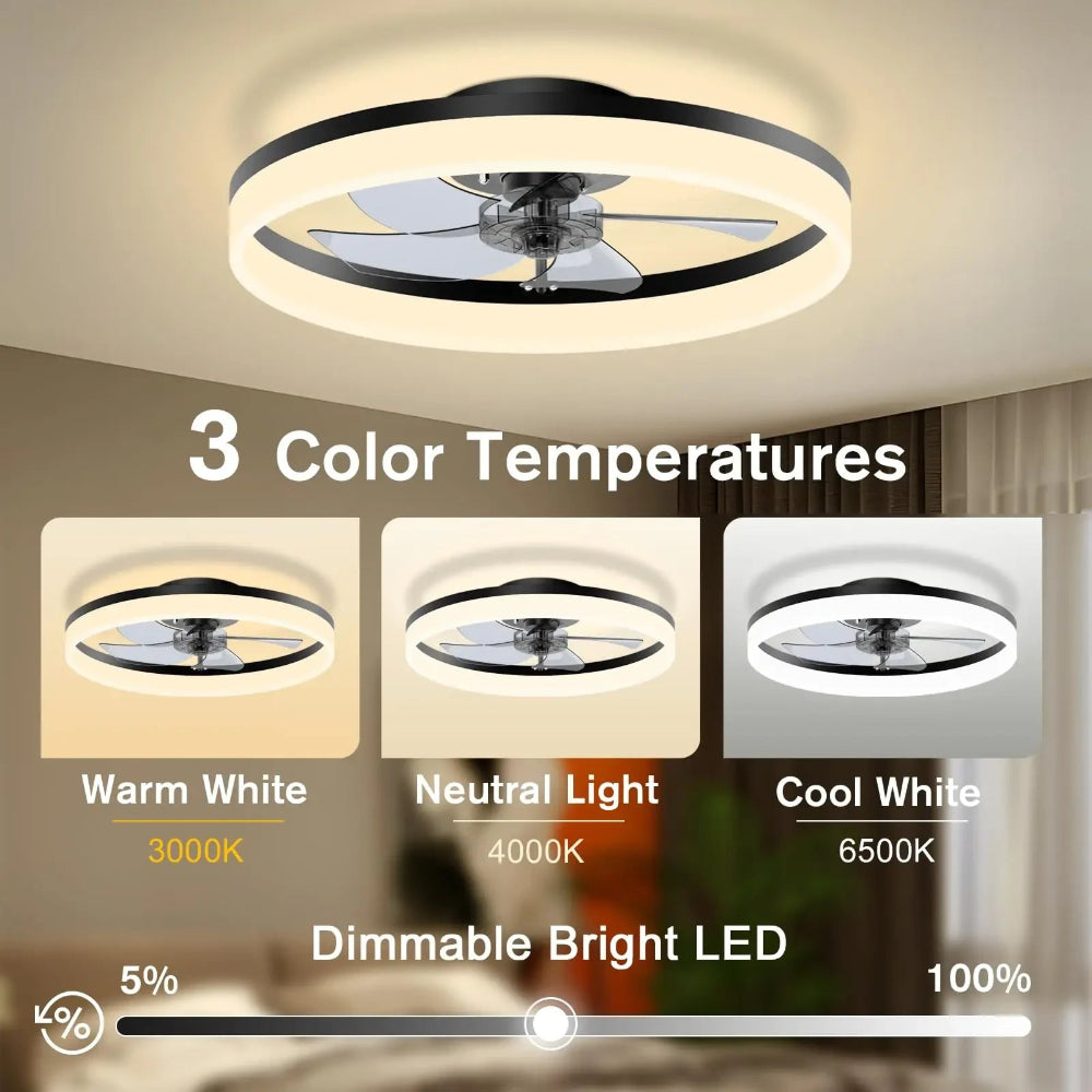 Ceiling Fan Cooling Remote Control LED Dimmable Led Light - Image 3
