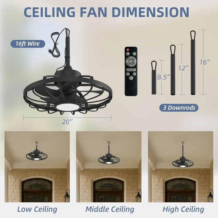 Ceiling Fan Cooling Remote Control Outdoor Patio Reducer - Image 3