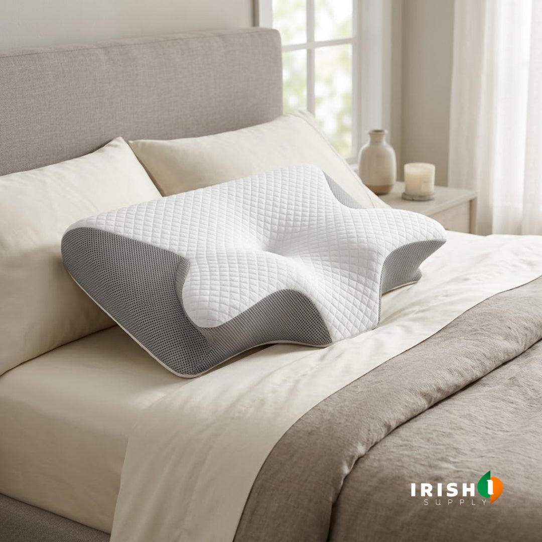 Cervical Pillow Ergonomic Memory Foam Neck Support For Side Sleepers Pain Relief With Contoured Shape And Breathable Cover - Image 3