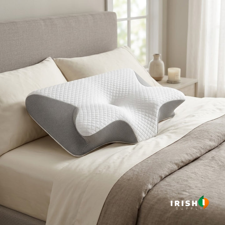Cervical Pillow Ergonomic Memory Foam Neck Support For Side Sleepers Pain Relief With Contoured Shape And Breathable Cover - Image 3