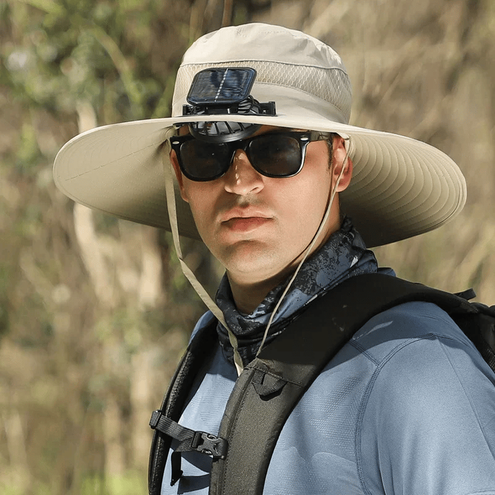 Clip On Fan Solar Hat Wide Brim Outdoor Upf Ventilated - Image 2