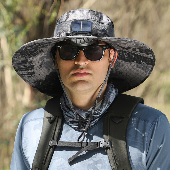 Clip On Fan Solar Hat Wide Brim Outdoor Upf Ventilated - Image 4
