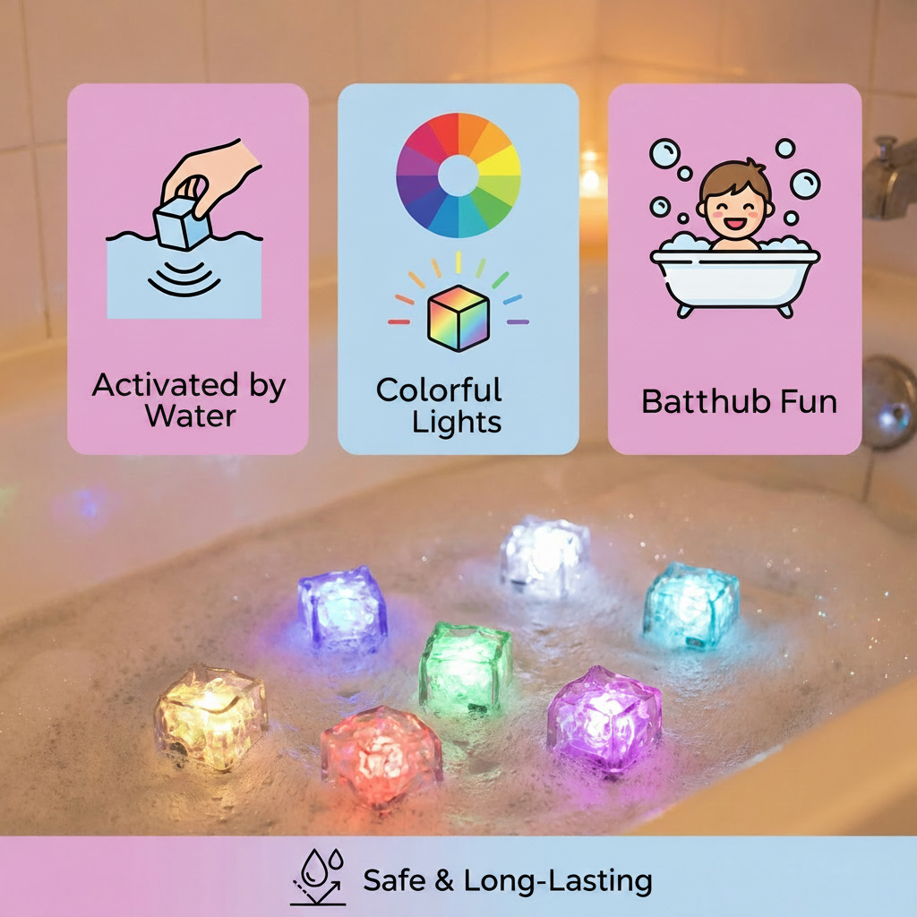 Colorful Lights Bath Toys Fun Water Play Light-up Bath Toys - Image 3