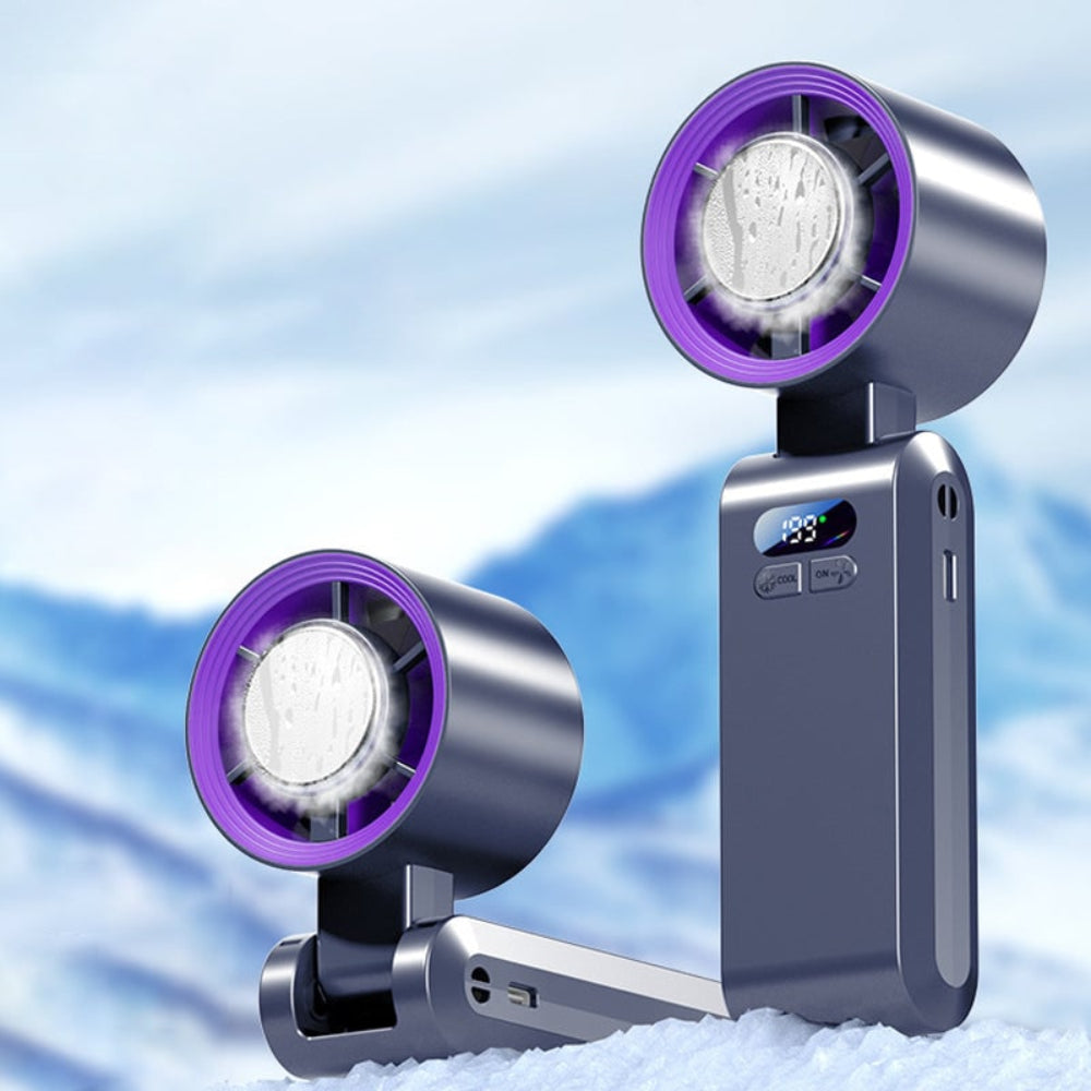 Cooling Portable Fan Handheld Rechargeable Foldable Desk - Image 10