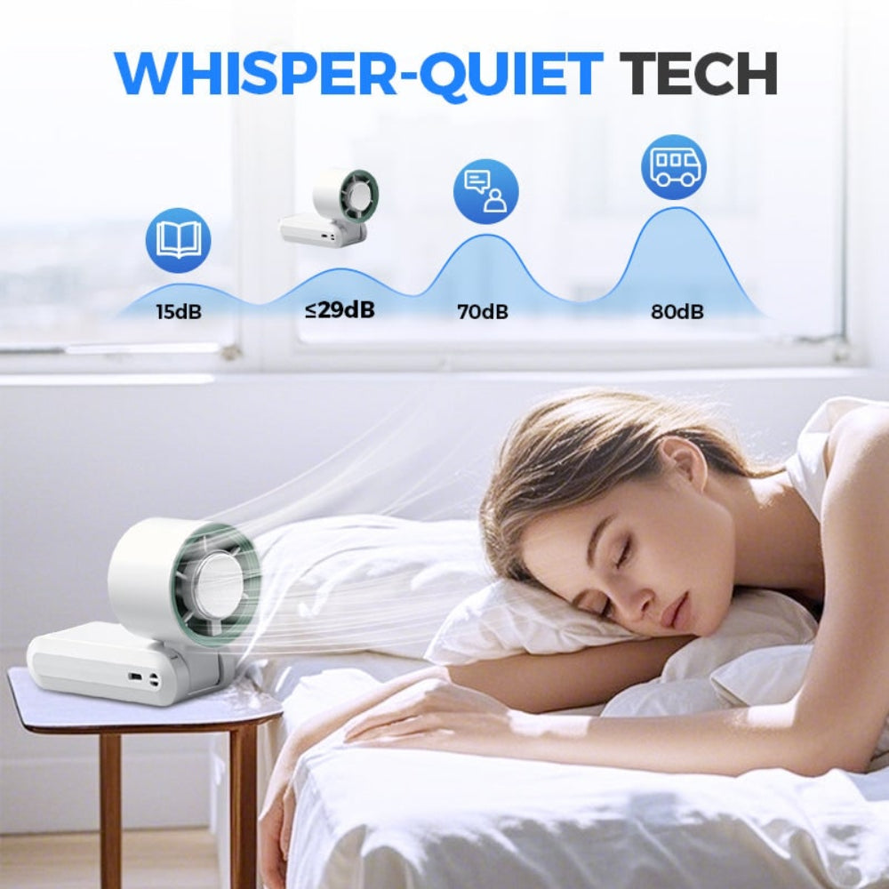 Cooling Portable Fan Handheld Rechargeable Foldable Desk - Image 5