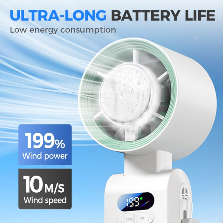 Cooling Portable Fan Handheld Rechargeable Foldable Desk - Image 6