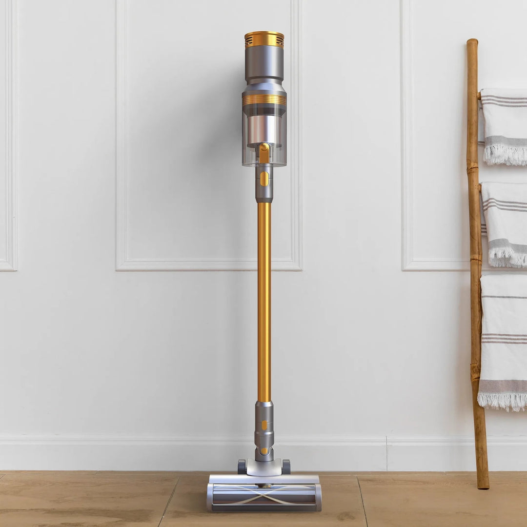 Cordless Vacuum Cleaner Stick With Detachable Handheld Unit In Grey And Gold - Image 2