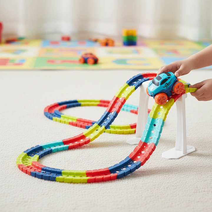 Car Track Toy Anti Gravity Flexible Race Track Set Kids