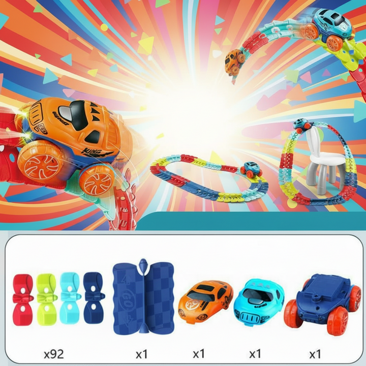 Car Track Toy Anti Gravity Flexible Race Track Set Kids
