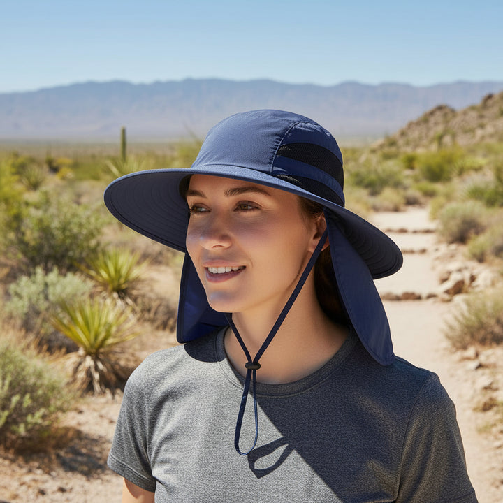 Hiking Sun Hat Wide Brim UV Protection Face Cover Cap