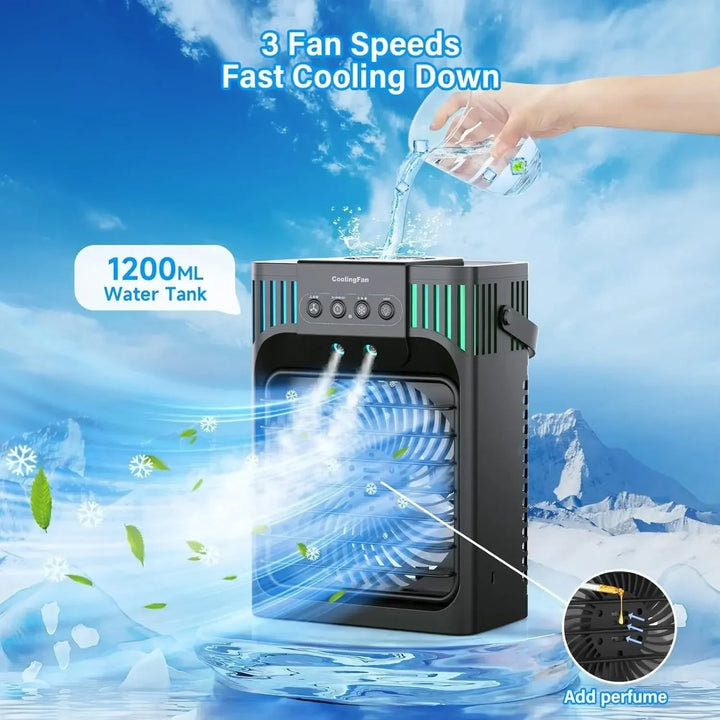 Desktop Mini Portable Air Conditioner Compact Evaporative - Image 3