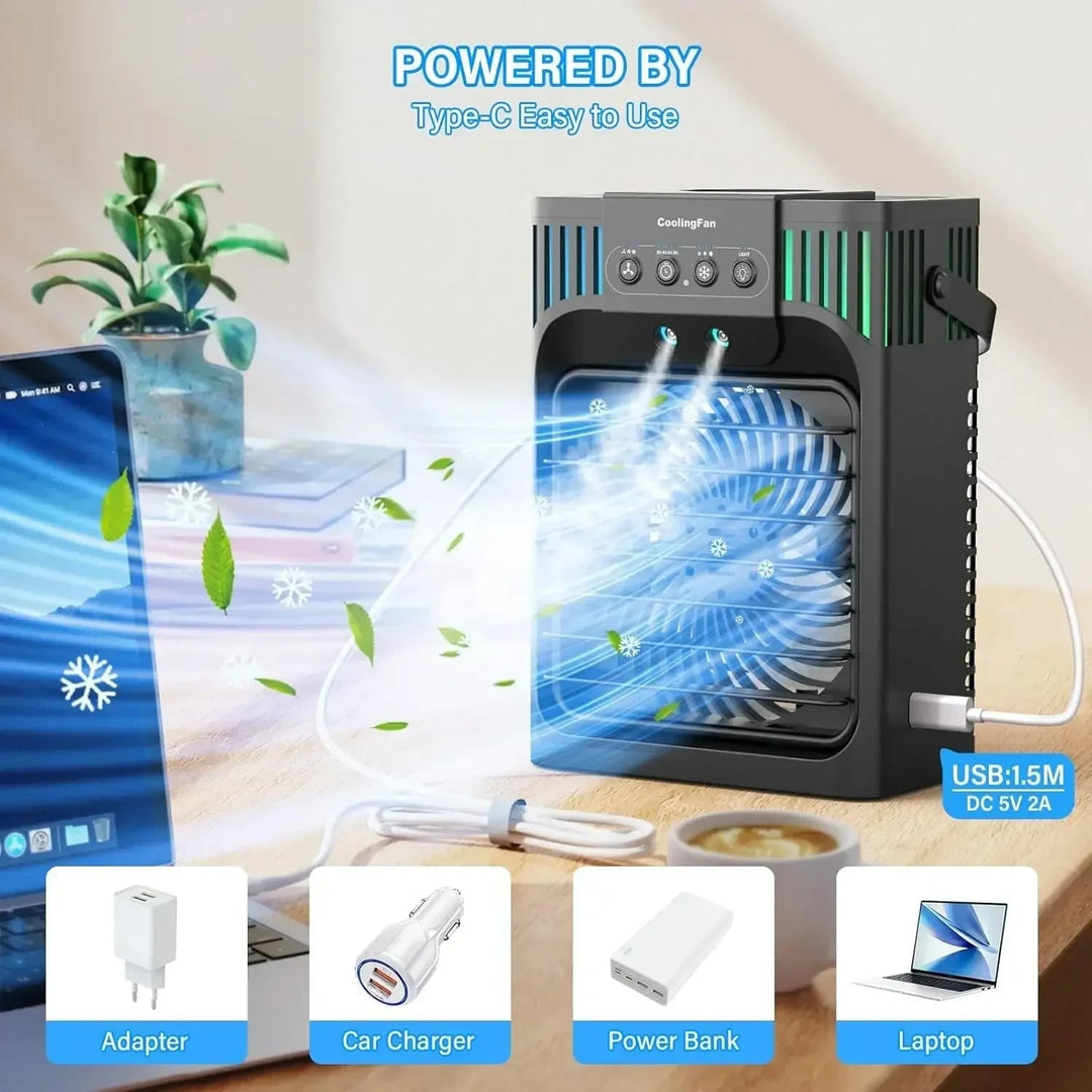 Desktop Mini Portable Air Conditioner Compact Evaporative - Image 6