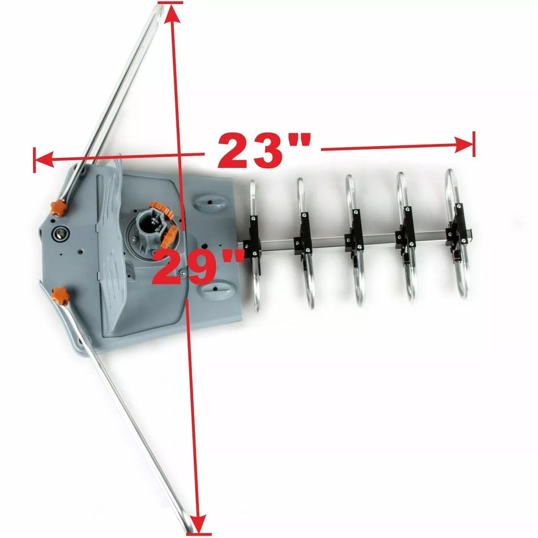 Digital TV Antenna Long Range Motorized Outdoor Amplifier 150 Mile Silver - Image 10