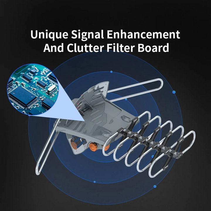 Digital TV Antenna Long Range Motorized Outdoor Amplifier 150 Mile Silver - Image 4