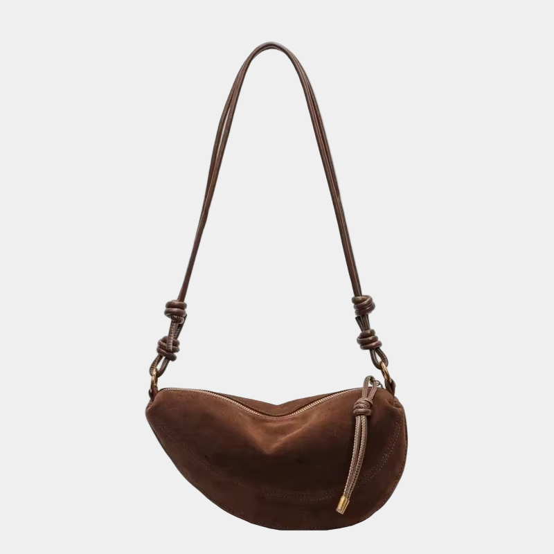 Elegant Moon – Half-Moon Bag in Luxury Suede