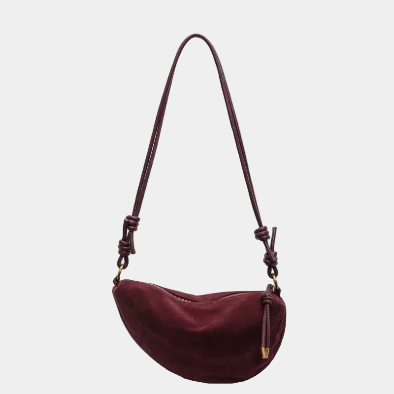 Elegant Moon – Half-Moon Bag in Luxury Suede