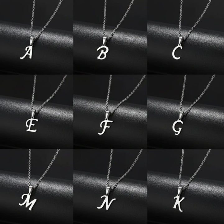 Halskette Muttertagsgeschenk Anhänger mit Anfangsbuchstabe Silber Schmuck